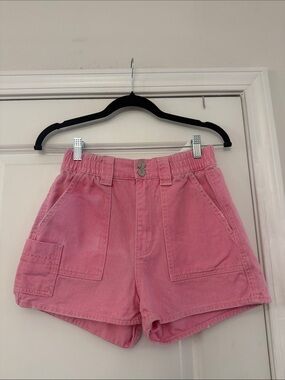 High-Rise Pink Utility Women’s Shorts
